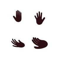 simple hand logo vector template