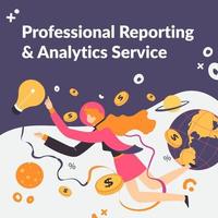 Professional reporting and analytics services vector