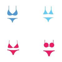 Swimsuits or Bikini Icon isolated on white background vector