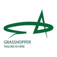 grasshopper logo illustration design vector