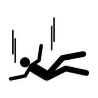 Falling people icon silhouette pictogram vector