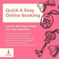 Quick and easy online booking luxury boutique vector