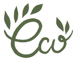 Eco friendly and natural product label or emblem vector