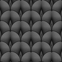 BLACK SEAMLESS VECTOR BACKGROUND WITH GREY GINKGO BILOBA LEAVES