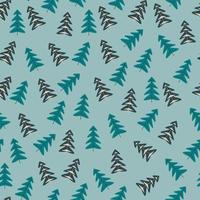 Pine trees spruce branches and twigs patterns vector