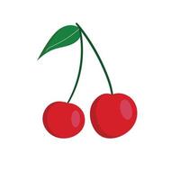 Vector cherry seamless. Isolated on a white background.