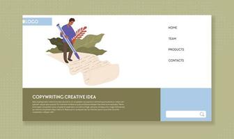 Writing content, copywriting and marketing web vector
