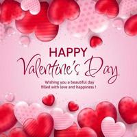 Happy Valentines Day greeting template, love backgrounds for banner, poster, cover design templates, social media feed wallpaper stories vector