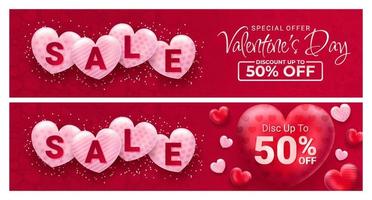 Sale template for Happy Valentines Day greeting, abstract love backgrounds ornament for banner, poster, cover design templates, social media feed wallpaper stories vector