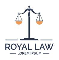 Royal law, judiciary service and assistance logo vector
