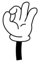 Okay hand gesture, nonverbal communication talk vector