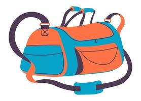 Sportive bag with straps, baggage for clothes vector