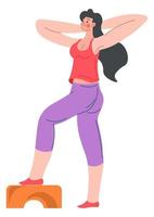 Dynamic workout, sports and fitness and exercises vector