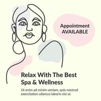 Relax with best spa and wellness, available vector