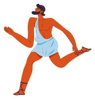 Ancient Rome or Greece runner, male character vector