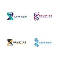 DNA vector logo design template.modern medical logotype.laboratory science icon symbol.colorful pharmacology sign-vector