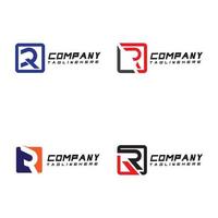 elementos de plantilla de diseño de icono de logotipo de letra r vector
