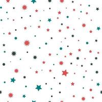 Abstract starry and dotted seasmless patterns vector