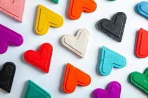 Texture with love hearts for design. Valentines day card concept. Heart for Valentines Day greeting card. Love is. photo