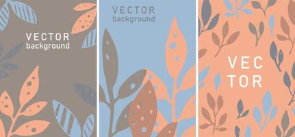 Foliage and leaves, botany design on cover page vector