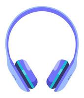 auriculares modernos, dispositivos para escuchar música vector