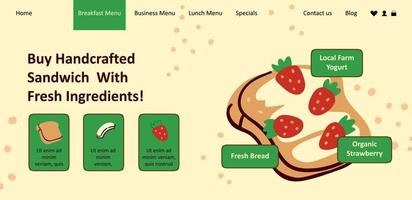 Buy handcrafted sandwich with fresh ingredients vector