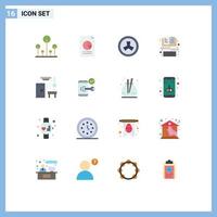 16 iconos creativos signos y símbolos modernos de relajación teclado gráfico educación libro paquete editable de elementos de diseño de vectores creativos