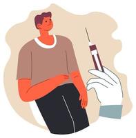 Trypanophobia fear of syringes and injections vector