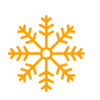 flocon de neige isolé en orange png