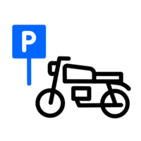 Parkplatz für Motorrad-Icon-Design png