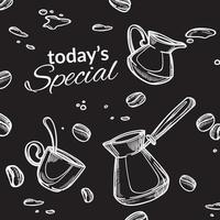 Todays special, cafe or restaurant coffee house vector