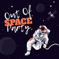 Out of space, galaxy and universe exploration vector