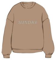 Warm fleece sweatshirt, hoodie clothes vector