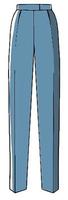 Fashionable pants for formal look, simple trousers vector