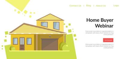 Home buyer webinar, information for clients site vector