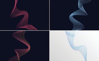 modern wave curve abstract presentation background Pack vector