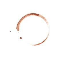 Coffee cup stains in round shape png