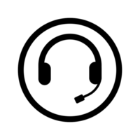 Kopfhörer-Symbol in runder Form png