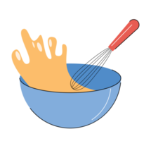 whisk mixing dough isolated png