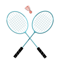 Badmintonschläger mit Federball isoliert png