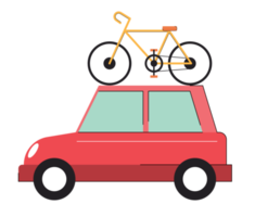 car with bicycle on the roof png