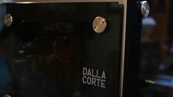 DElla corte brand coffee machine close up video