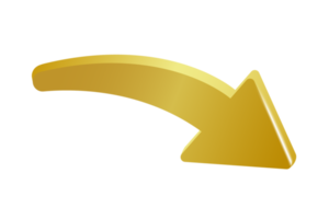 one gold arrow png