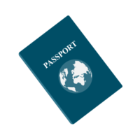 passaporto con copertina blu png