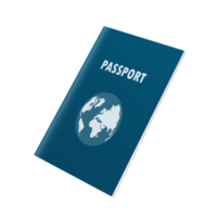 Passport with blue cover png
