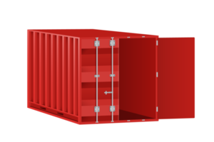 red container for transport concept png