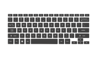 teclado de computadora inglés negro png