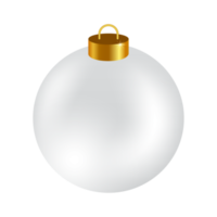 bolas blancas adornos navideños png