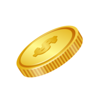 Replica gold coins or dollar coins for advertising materials png