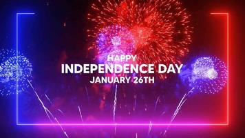 feliz celebração do dia da independência da austrália. 26 de janeiro v1 video